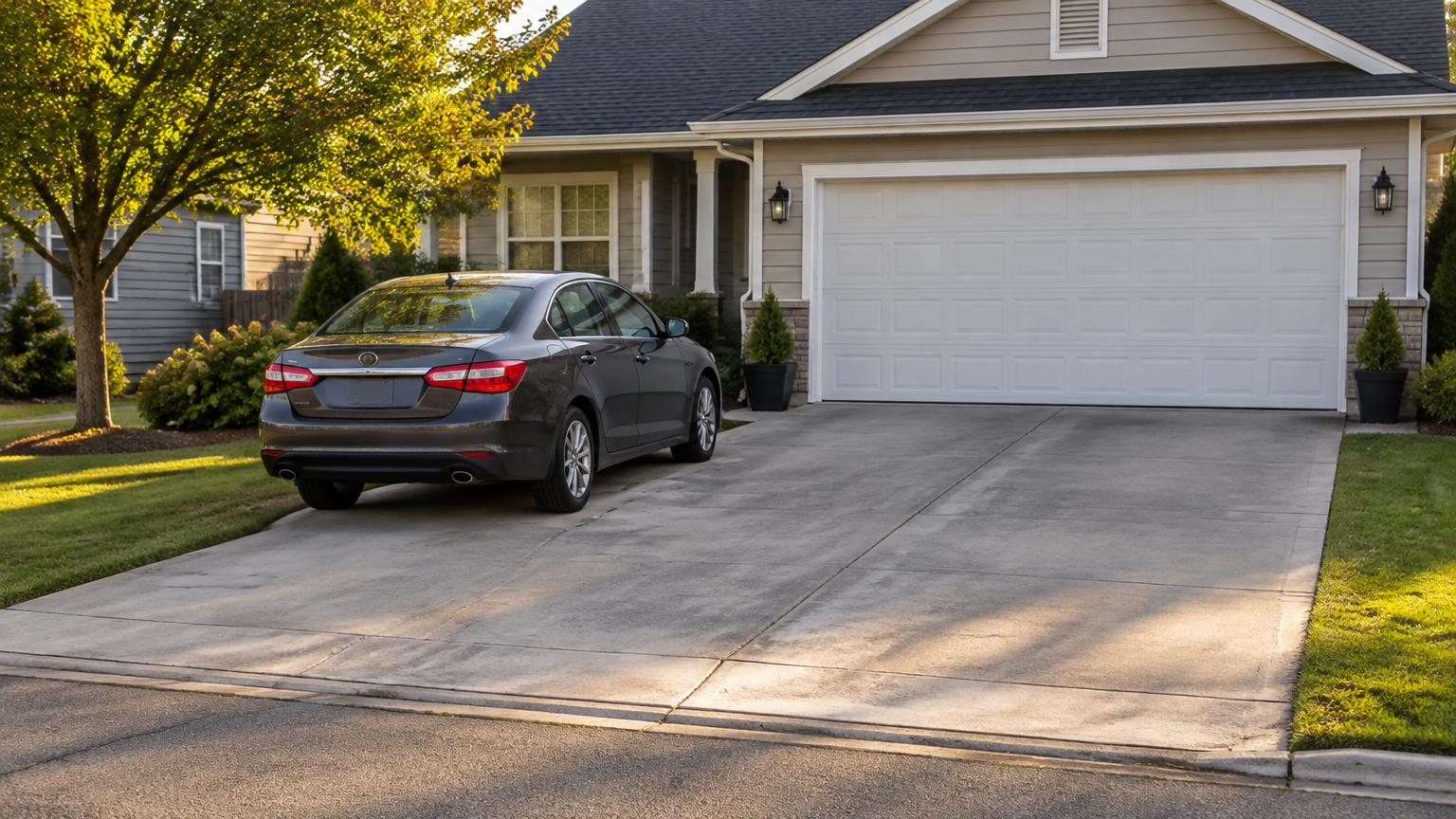 Private driveway available for a renter's parking space booking