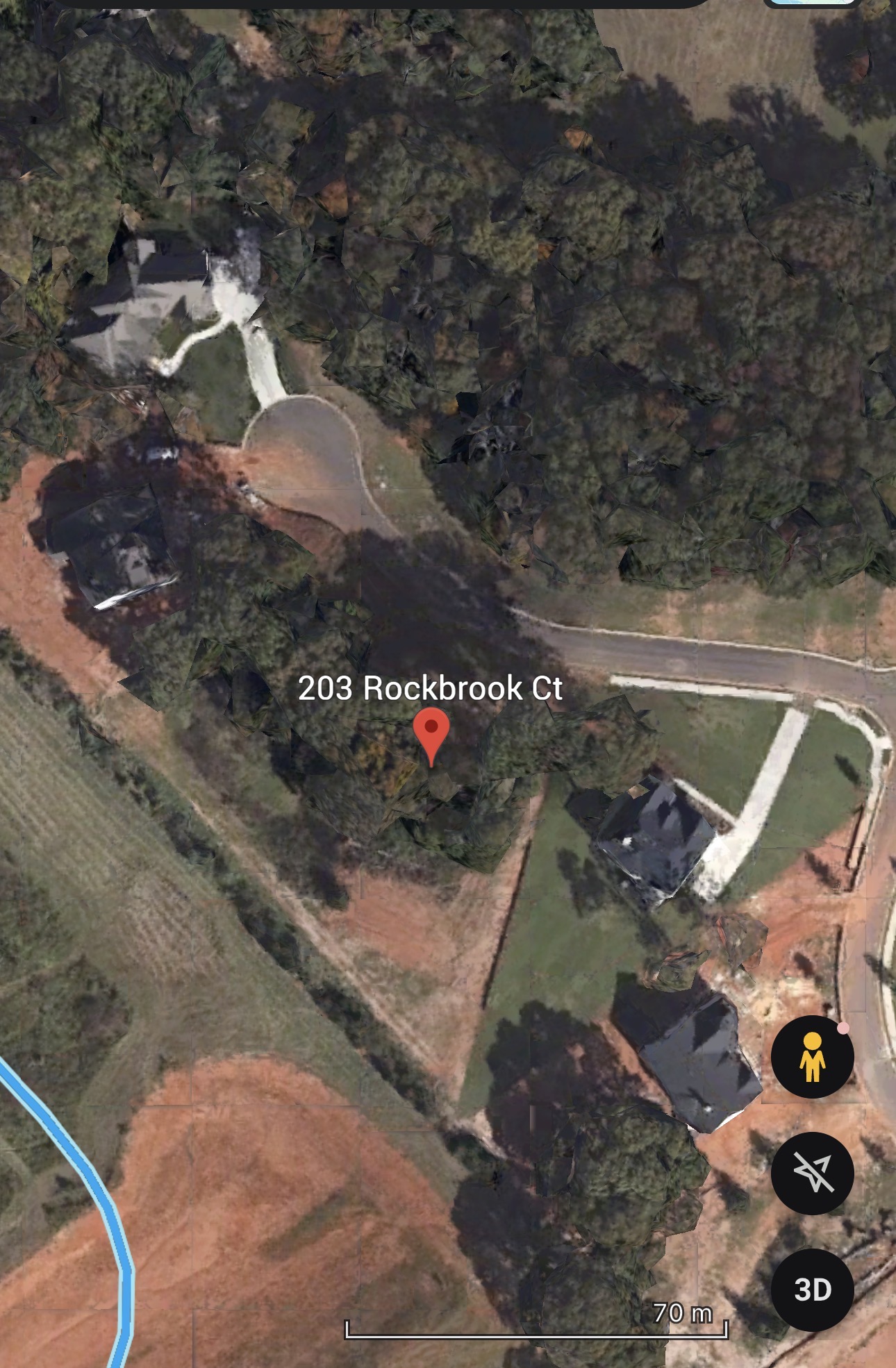 Driveway in gated community